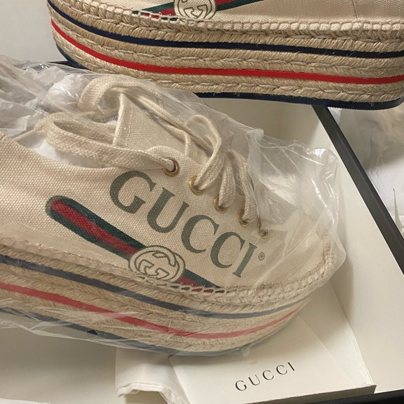 COPY - GUCCI PLATFORM SNEAKERS SIZE 10.5 - Picture 2 of 5